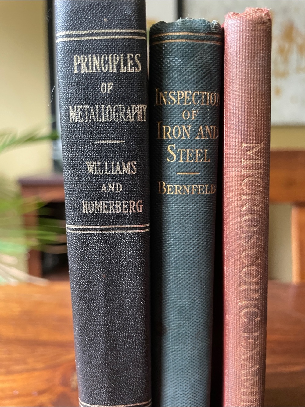 3 Hardcover Books on Iron Steel Metallography Vintage Antique Distressed